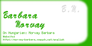 barbara morvay business card